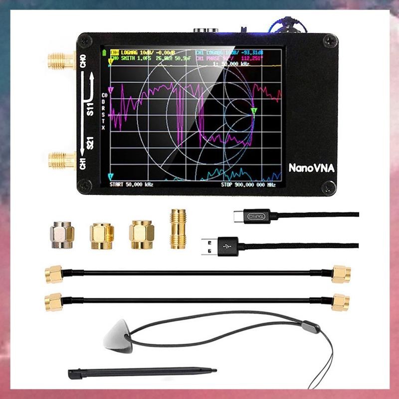 อัพเกรด NanoVNA-H Vector Network Antenna Analyzer 10KHz-1.5GHz MF HF VHF UHF สําหรับ SD Card Slot Di