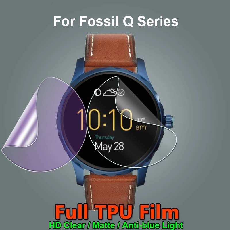 สําหรับ Fossil Q Wander Found Marshal Explorist Venture HR Smartwatch Gen 4 3 2 Clear/Matte Anti-ลาย