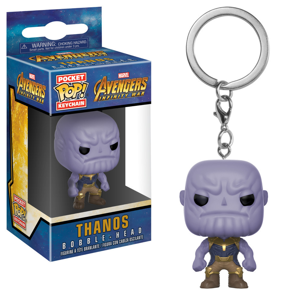 Funko Pocket Pop! พวงกุญแจ Marvel Avenger Infinity War - ของเล่นฟิกเกอร์พวงกุญแจไวนิล Thanos