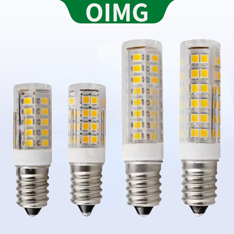 Oimg E14 LED ตู้เย็นหลอดไฟ Warm White ธรรมชาติสามสี 3/5/6/7/9 วัตต์ 85-265V Universal Light Source สําหรับเครื่องดูดควัน, เตาอบ, จักรเย็บผ้า
