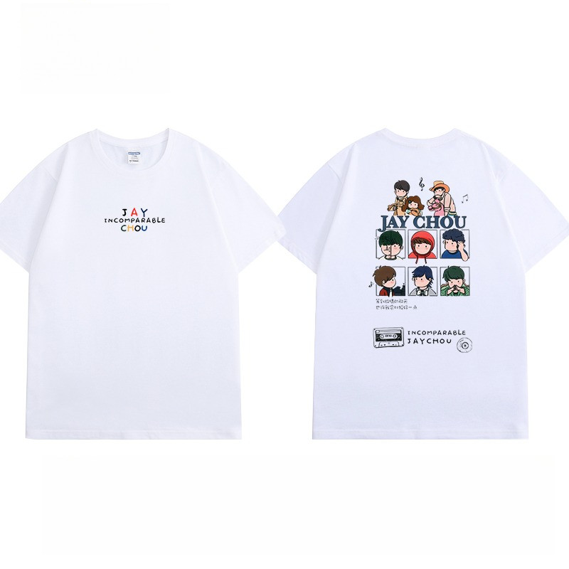 Jay Chou เสื้อยืดพิมพ์ลายแฟชั่น Unisex สําหรับแฟนๆ S-5XL
