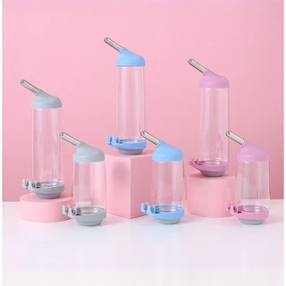 ขวดน้ำอัตโนมัติแขวนกรง 500ml สำหรับแมว หมา หนูแฮมสเตอร์ สัตว์เลี้ยงขนาดเล็ก ทนทาน ไม่รั่ว ใช้ในกรง