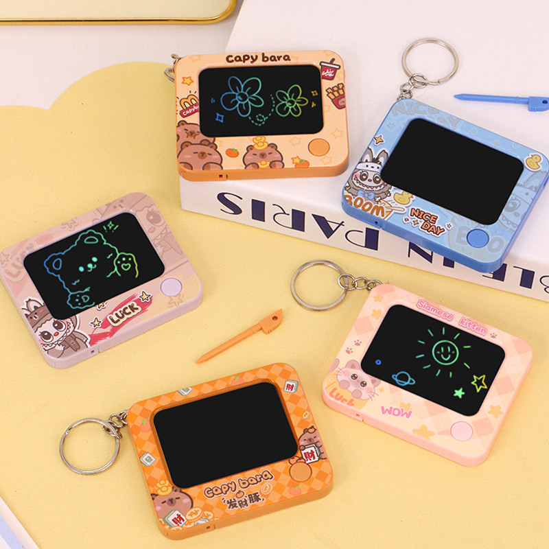 สร้างสรรค์การ์ตูนกราฟฟิตีกระดานวาดภาพพวงกุญแจกระเป๋าตกแต่งเด็กของขวัญ YL371