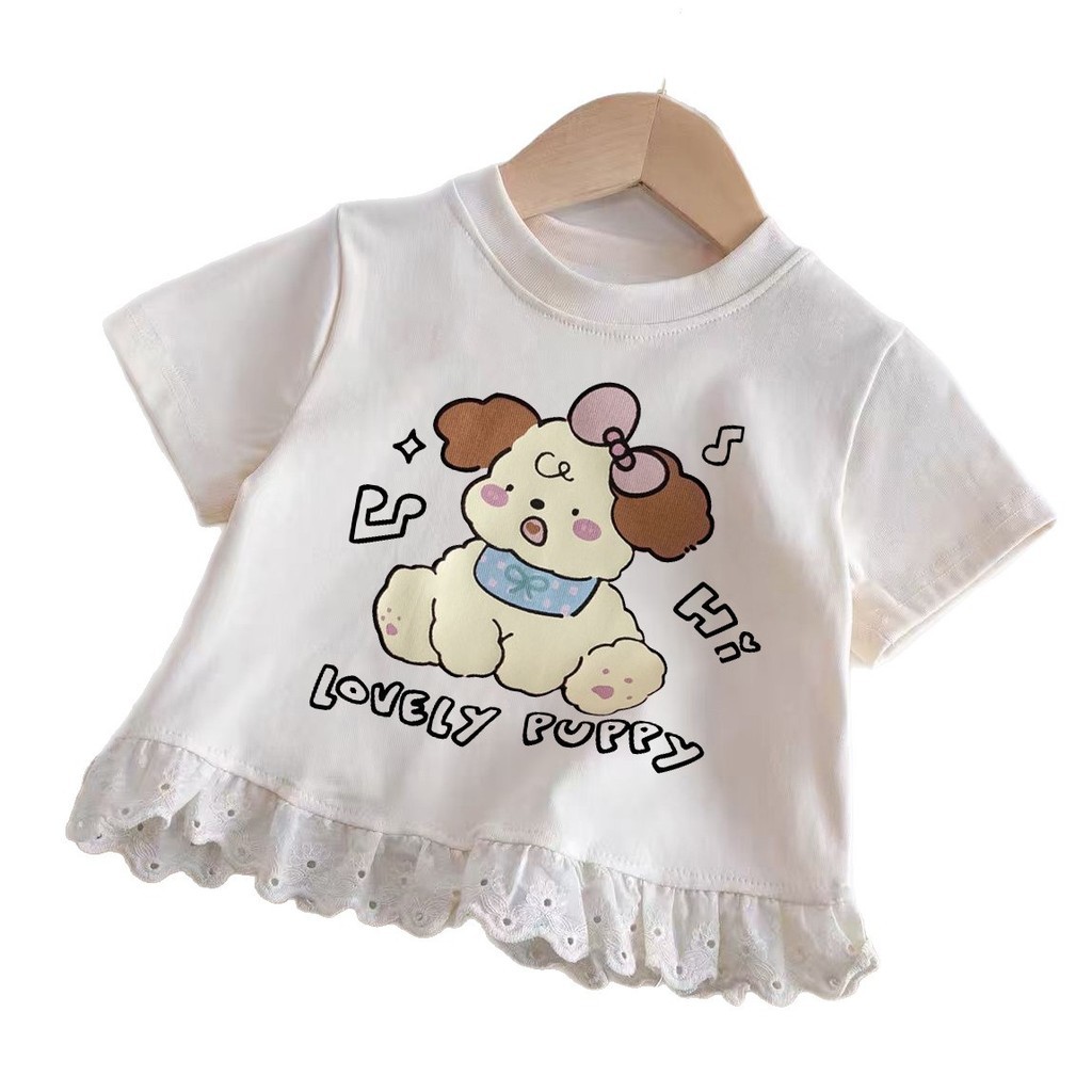 [ซี่] 80-150 พร้อมสต็อกเด็กผ้าฝ้ายแท้แขนสั้นเสื้อยืดลูกไม้ด้านบนทารกแฟชั่นสบายๆสั้นเสื้อยืด จุดต่ําสุด เสื้อทุกการแข่งขันด้านบนแฟชั่นเ - รูปที่ 6