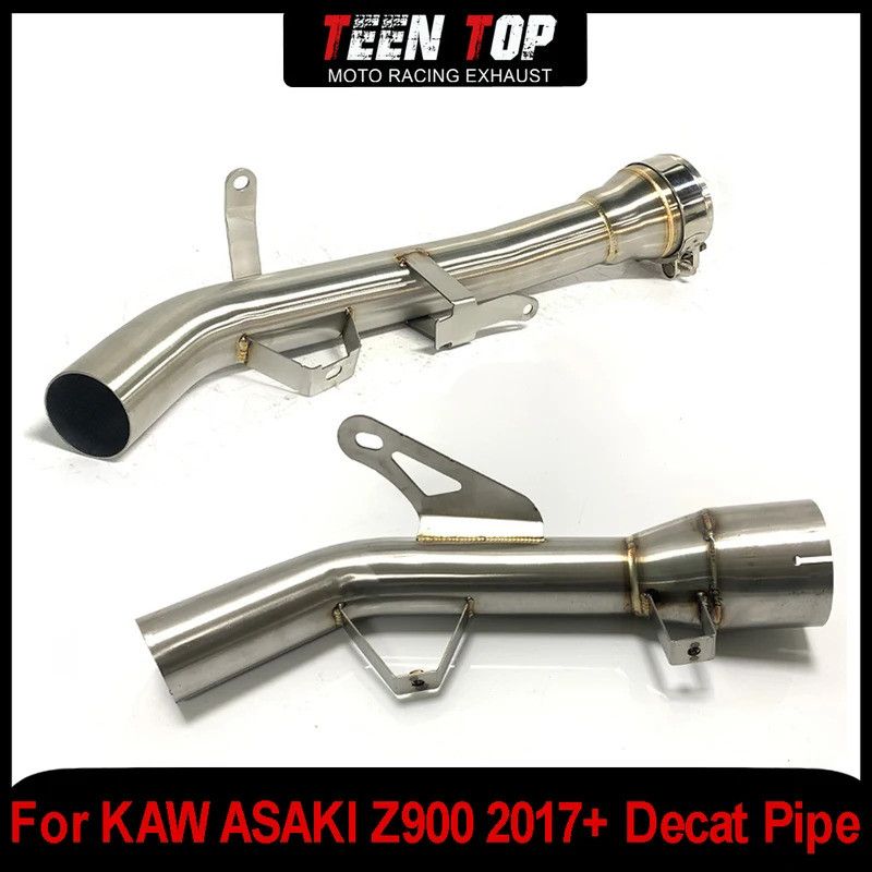 Mo For Kawasaki Z900 Exhaust Decat Pipe Stainless Steel Motorcycle Escape Exhaust Middle Connection Pipe z900 2017-2022