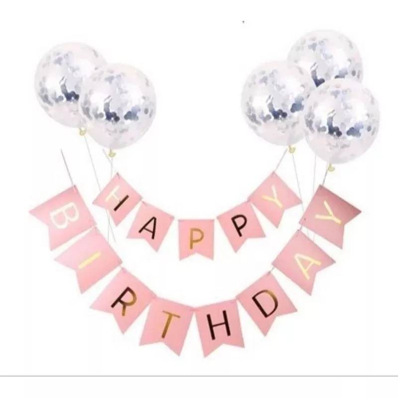 ชุดธงลูกโป่งวันเกิด HAPPYBIRTHDAY​+ลูกโป่งกลิตเตอร์6ใบ ชุดวันเกิดสุดคุ้ม จัดง่ายสุดๆ - รูปที่ 4