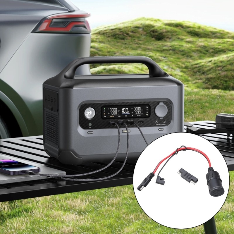 BTM 14AWG SAE To Car Socket Extension Cable 0-36V พร้อมป้องกันฝุ่น