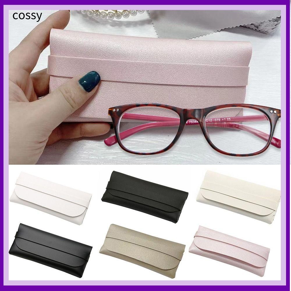 แว่นตา COSSY PU หนัง Anti-knock สำหรับอ่านหนังสือ พกพา กันแดดกันน้ำ และกระเป๋าใส่แว่น