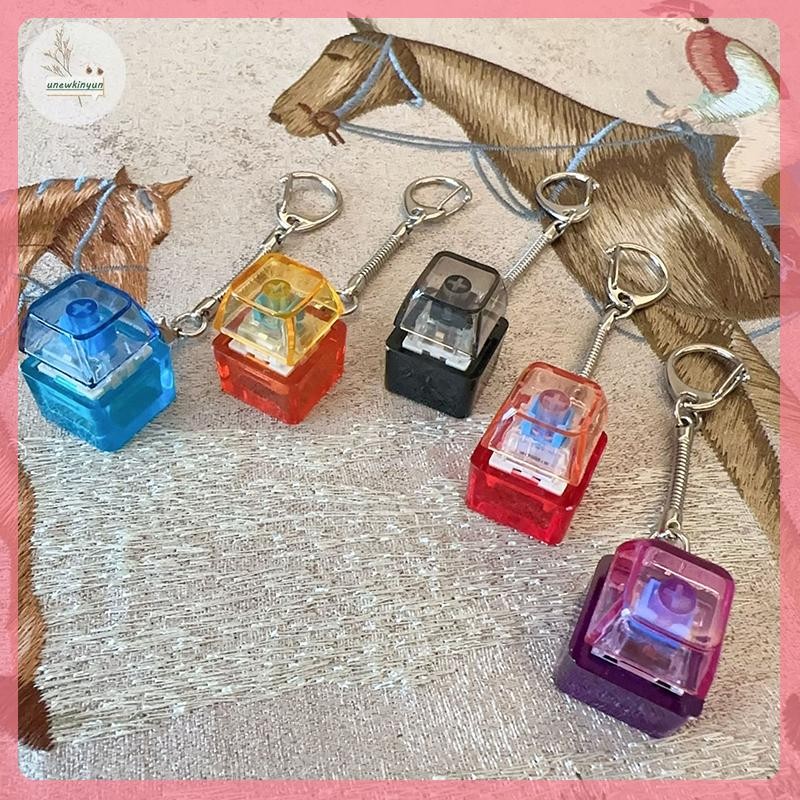 UU Creative Keycap พวงกุญแจ Dpression Keycap จี้คีย์บอร์ดแบบกลไก Keyswitch พวงกุญแจแปลกกระเป๋าเป้สะพ