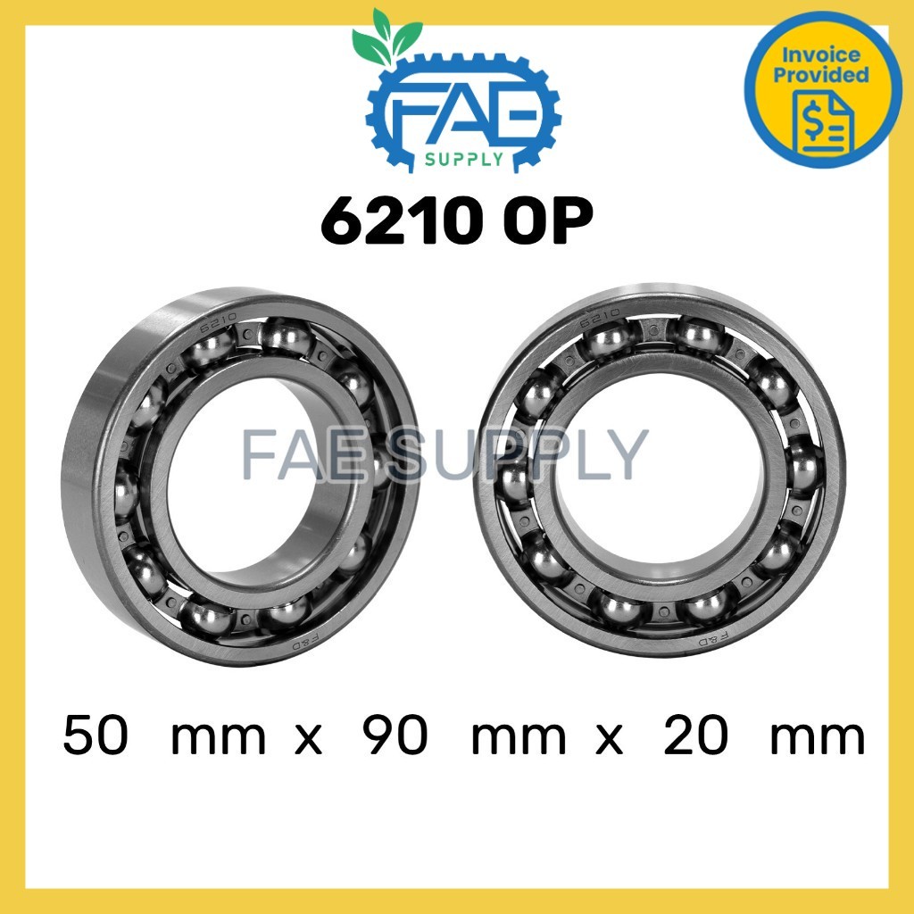 6210ZZ 6210RS 6210 6210 OP Ball Bearing Deep Groove 50*90*20 มม.