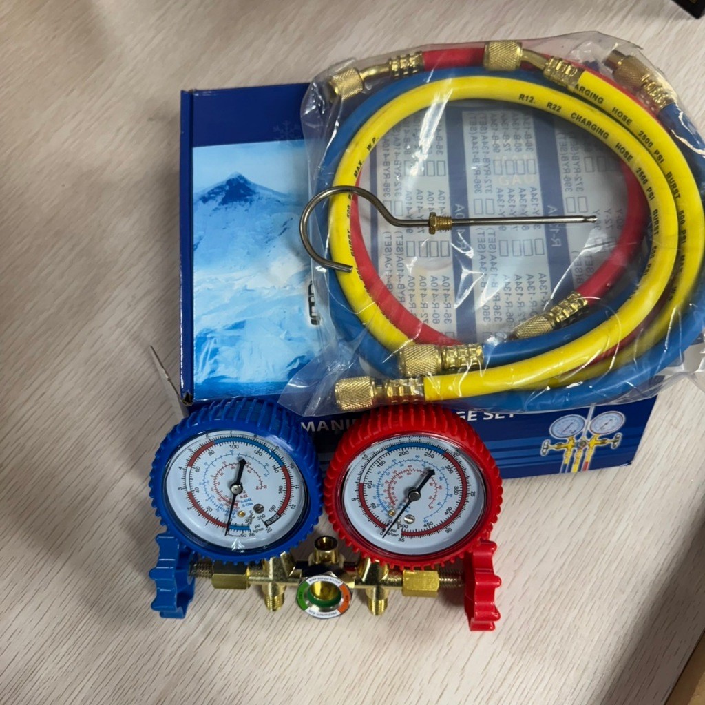 สายเติมน้ำยาแอร์ ชุดเกจเติมน้ำยาแอร์ เกจ์วัดน้ำยาแอร์ ชาร์จน้ำยา R12,R22,R404