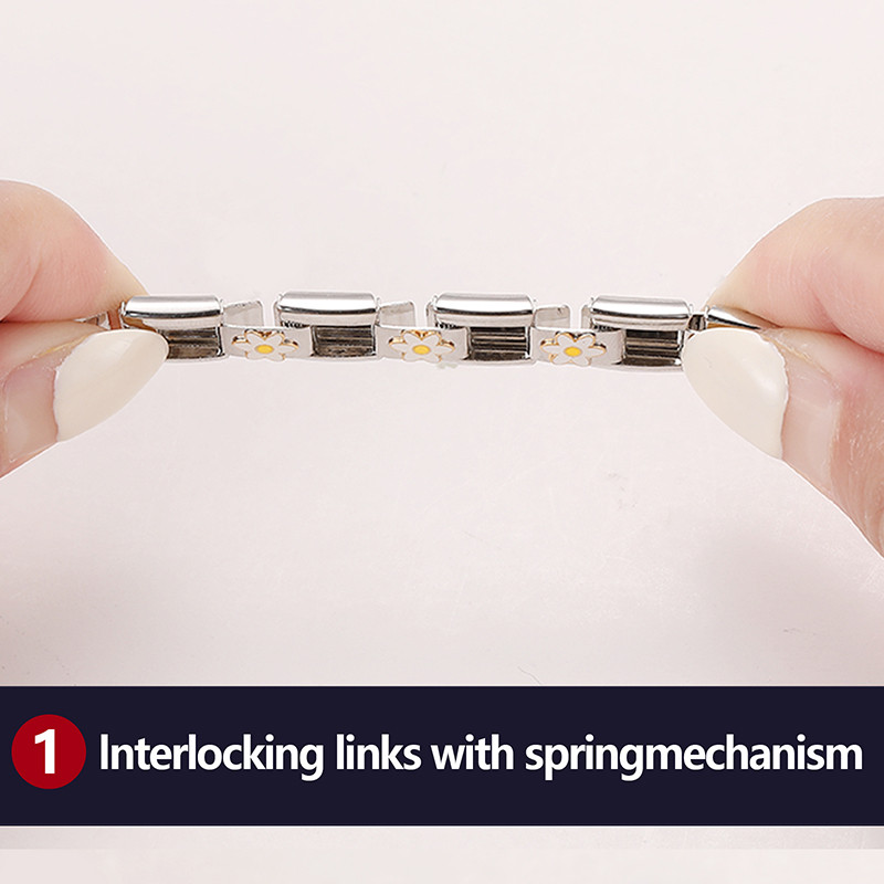 แฟชั่น 12 เดือนอิตาเลี่ยน Charm สร้อยข้อมือ Fit 9 มม. สแตนเลส DIY เครื่องประดับ อุปกรณ์เสริม Retro บุคลิกภาพโมดูลสร้อยข้อมือ - รูปที่ 3