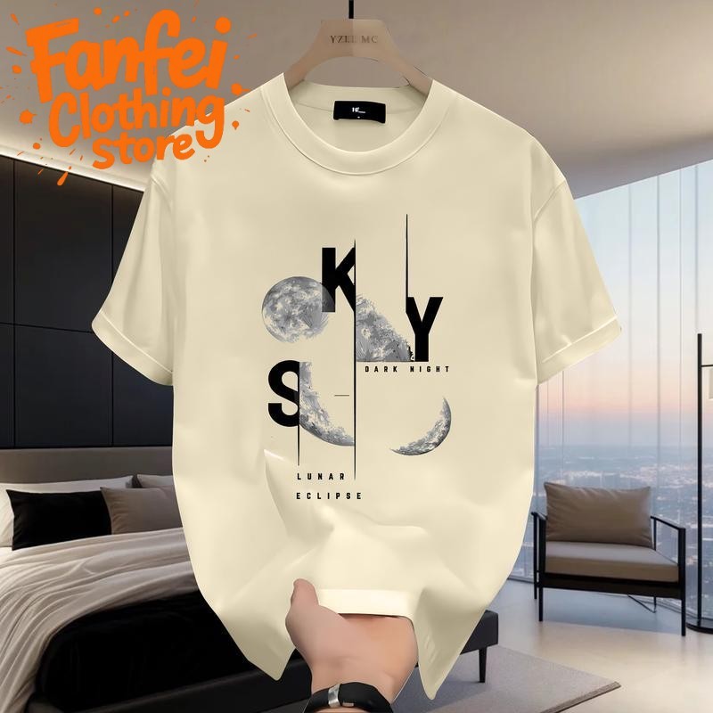 Fanfei T-SHIRT เสื้อยืด Unisex ลาย SKY เสื้อยืดแขนสั้นแฟชั่น เสื้อยืดมาใหม่ ใส่ได้ทั้งหญิงและชาย