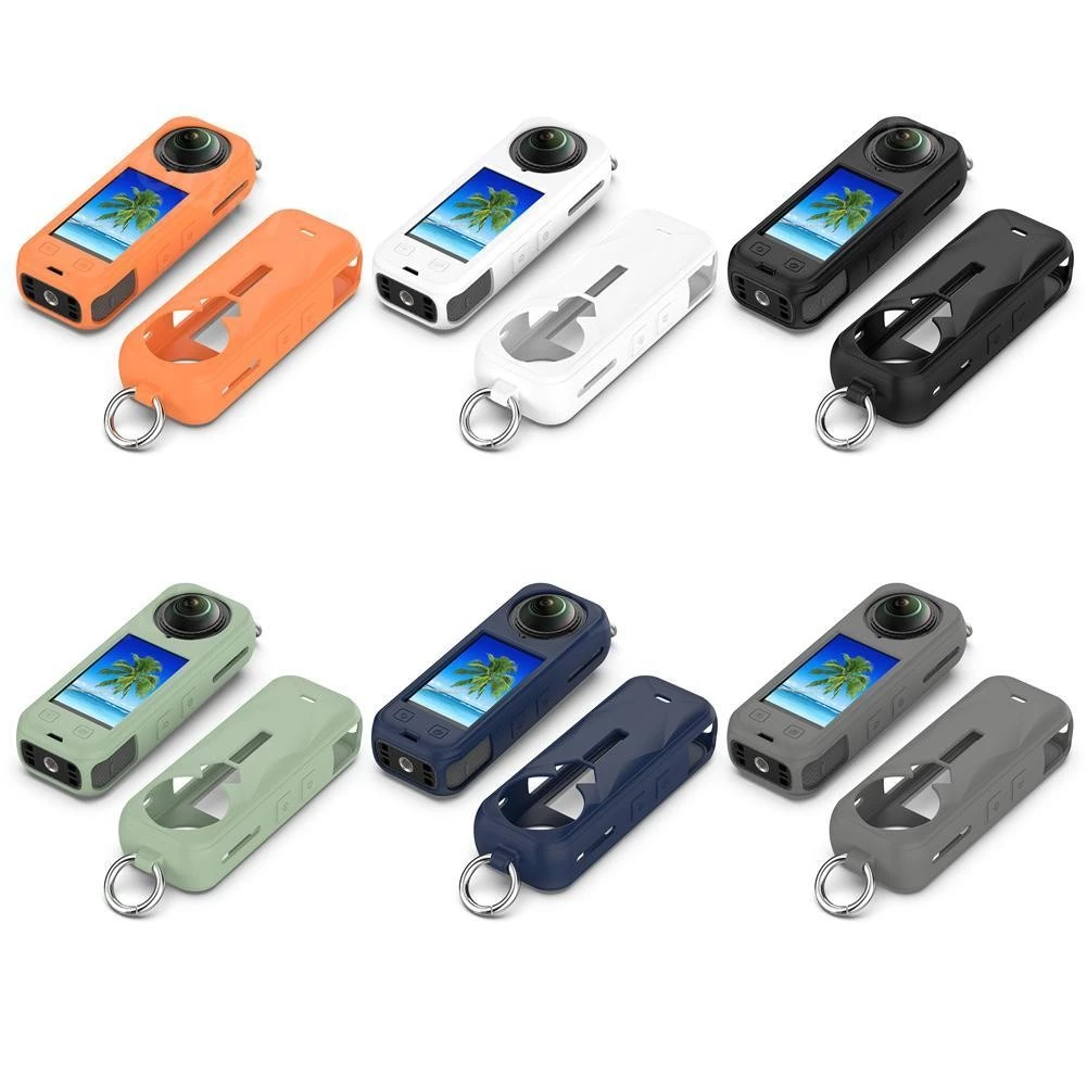ปลอกสําหรับ Insta360 X5 X4 X3 เคสซิลิโคนสําหรับ insta360X5 360X4 360X3 กันกระแทกปกหลังพร้อม Anti-Lost Anti-scratch Protector กล้องอุปกรณ์เสริม thumbnail 6