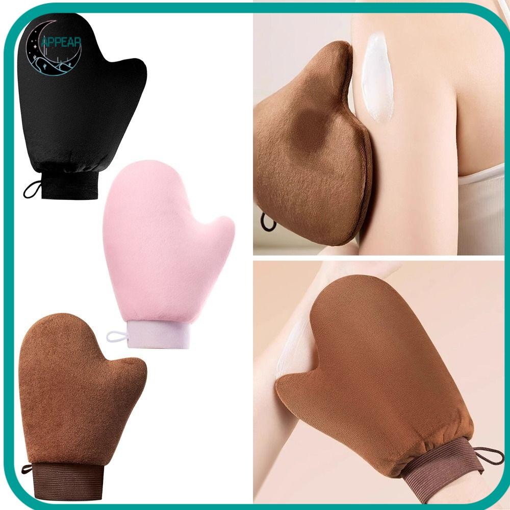 APPEAR Lotion Applicator, ล้างทําความสะอาดได้ Sunless ปลอม Tan Self Tanner Mitt, Creative สองด้านนํากลับมาใช้ใหม่ Tanning แปรงสําหรับ Self Tan