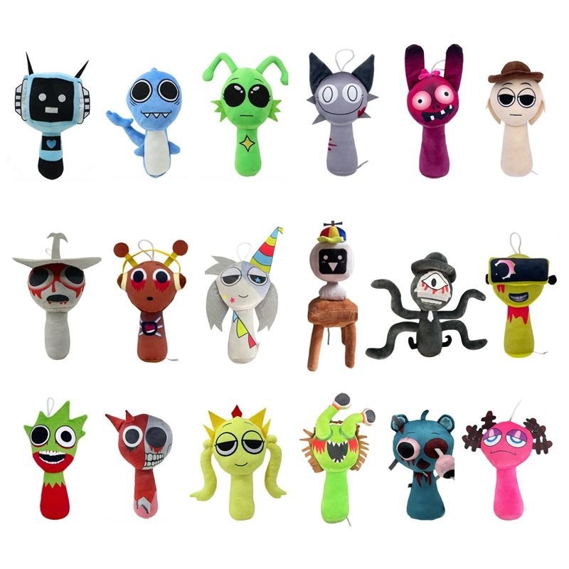 20 ซม.Incredibox Sprunki ของเล่นตุ๊กตา Spranky ของเล่น Sprunki Mr สนุกคอมพิวเตอร์เพลงตุ๊กตาตุ๊กตา