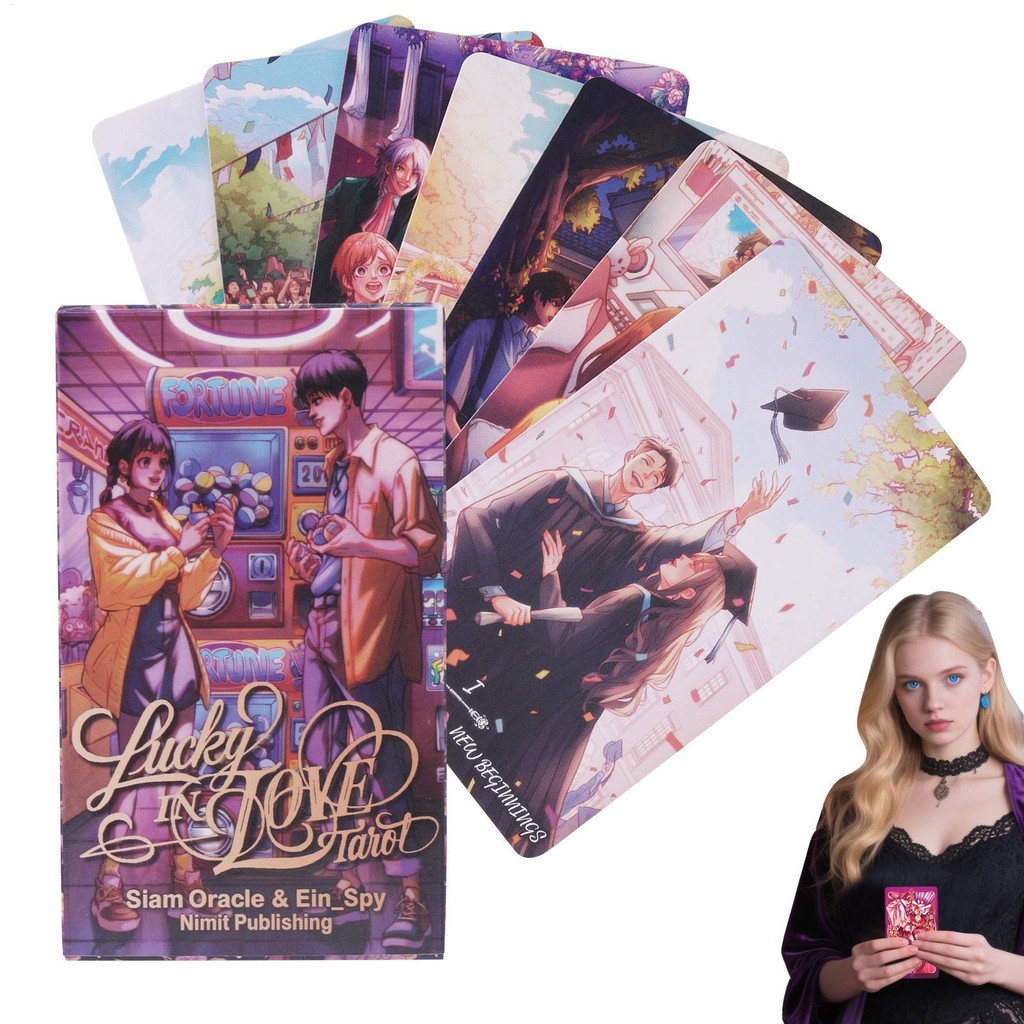 Love Oracle 80 ชิ้นคลาสสิก Love Romance Oracle Deck Roses Stars เกมกระดานสะสม Fortune Telling