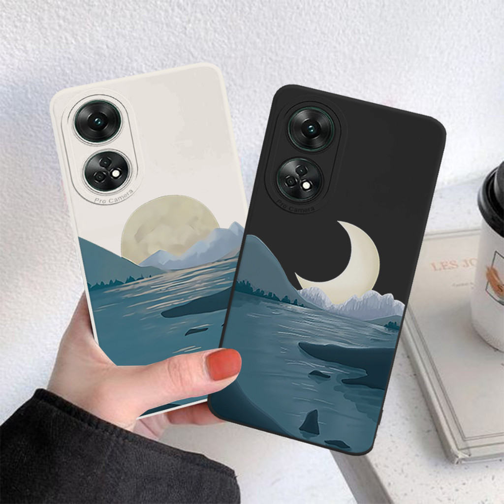 HP [R8T5] Softcase Prokamera Oppo Reno 8T 4G/Oppo Reno 8T 5G Last Couple Aesthetic Moon Motif - เคสป