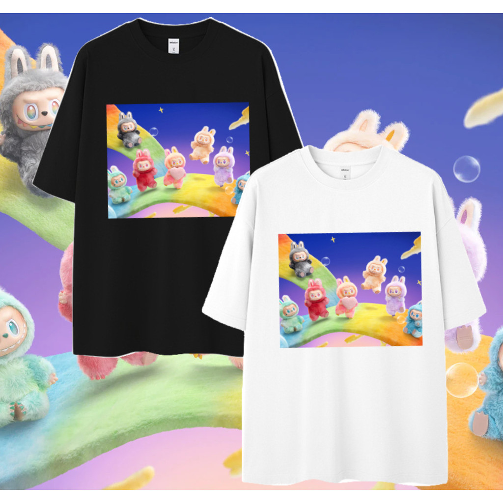 Labubu V3 เสื้อยืดเด็กผู้ใหญ่ Monsters Labubu เสื้อผู้หญิงผู้ชายผ้าฝ้ายลูกเรือคอสั้น Sleeve02