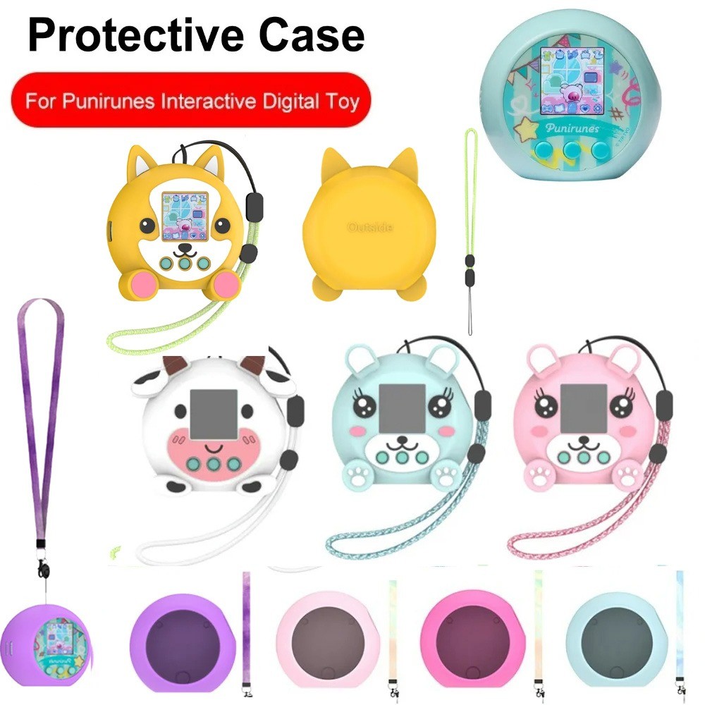 สําหรับ Punirunes Interactive Digital Toy เคสซิลิโคน, ฝาครอบป้องกันกันกระแทกแขนป้องกันพร้อมเชือกเส้นเล็กสําหรับเด็ก