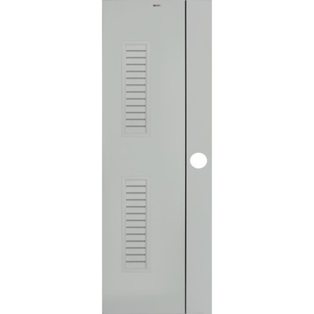 LOCAL789 BATHIC ประตูยูพีวีซี รุ่น Groove BG6 ขนาด 70x200 ซม. สีเทา (เจาะลูกบิด) ร้านอยู่ในไทย