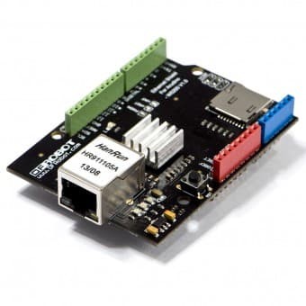 โล่อีเธอร์เน็ตสําหรับ Arduino - W5200 DFRobot