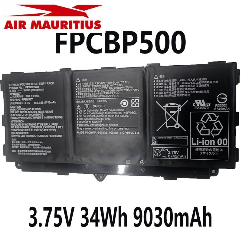 FPCBP500 FPB0327 3.75V 34Wh 9030mAh Laptop Battery For Fujitsu Arrows Tab Q506 Q507 Q508 CP695045-01