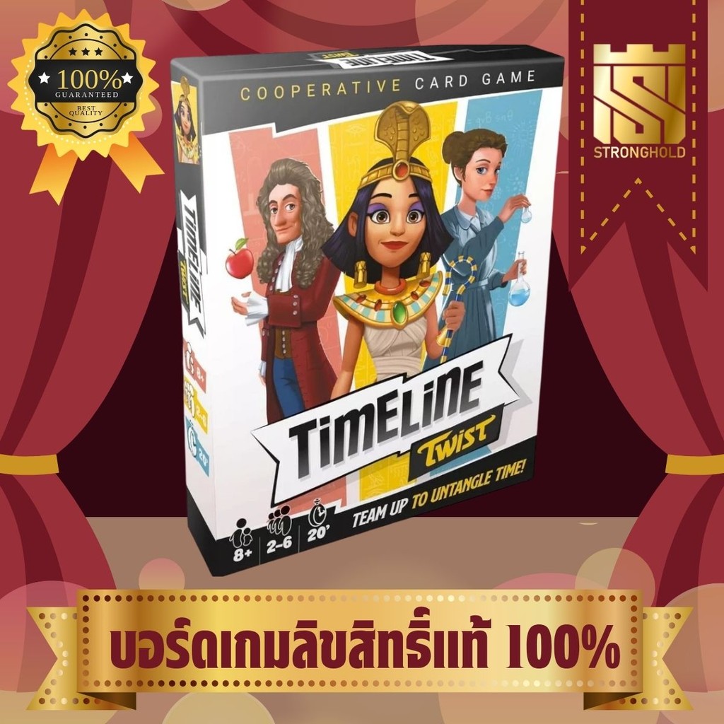 Timeline Twist Base Game 100 Cards (Clutch Box) (EN) - บอร์ดเกม Board Game - STRONGHOLD สยามสแควร์