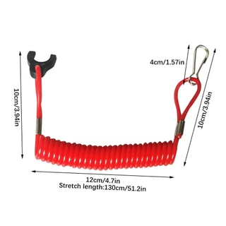 HW Universal Marine เรือนอกเครื่องยนต์มอเตอร์ Lanyard หยุดสวิทช์สำหรับ YAMAHA Jet Ski Key เชือกลอยข้อมือ B4P2