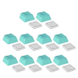Quu 8 ชิ้น Cheey Profile PBT + PC Keycaps 1U ชุดปุ่มกดสําหรับคีย์บอร์ดแบบกลไก Keycaps ความทนทานในสีคลาสสิก