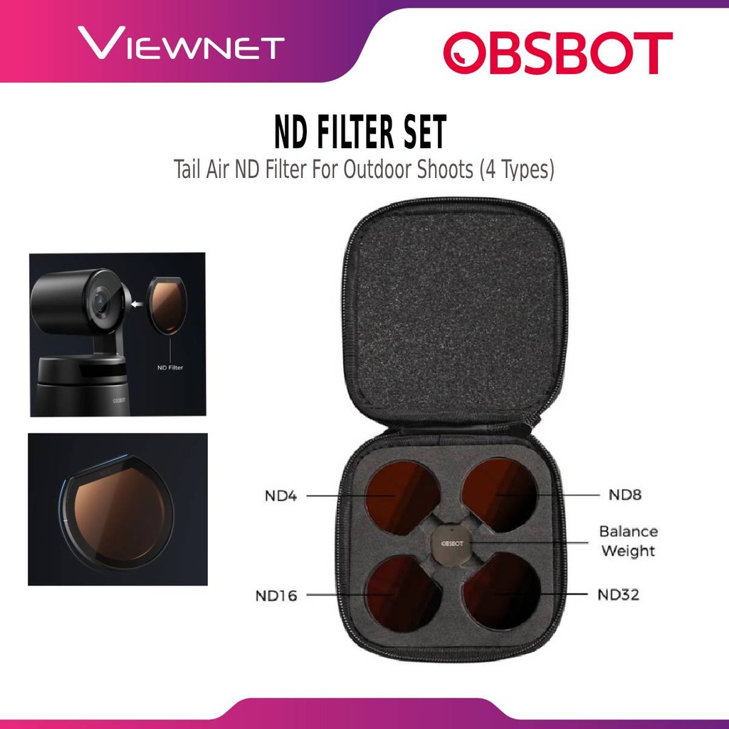 OBSBOT TAIL AIR ND ชุดกรองเลนส์พร้อมเครื่องมือควบคุมแสงและเก็บ CINEMATIC LOOK IN HARSH LIGHT