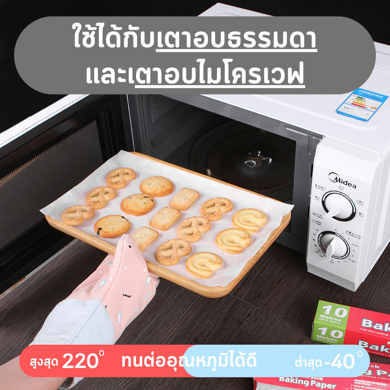 กระดาษไขรองอบสีขาวยาว 50 เมตร พร้อมฟันเลื่อยตัดกระดาษ(ไดคัท) อุปกรณ์เบเกอรีสำหรับรองอบเค้ก - รูปที่ 3