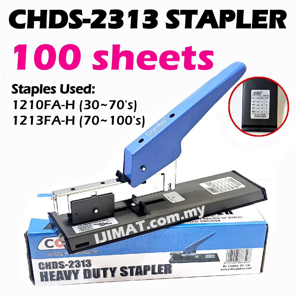 เครื่องเย็บกระดาษสําหรับงานหนัก COMBO CHDS-2313 CHDS 2313 CHDS2313 100 แผ่นใช้ 1210FA 23/10 1210FA-H