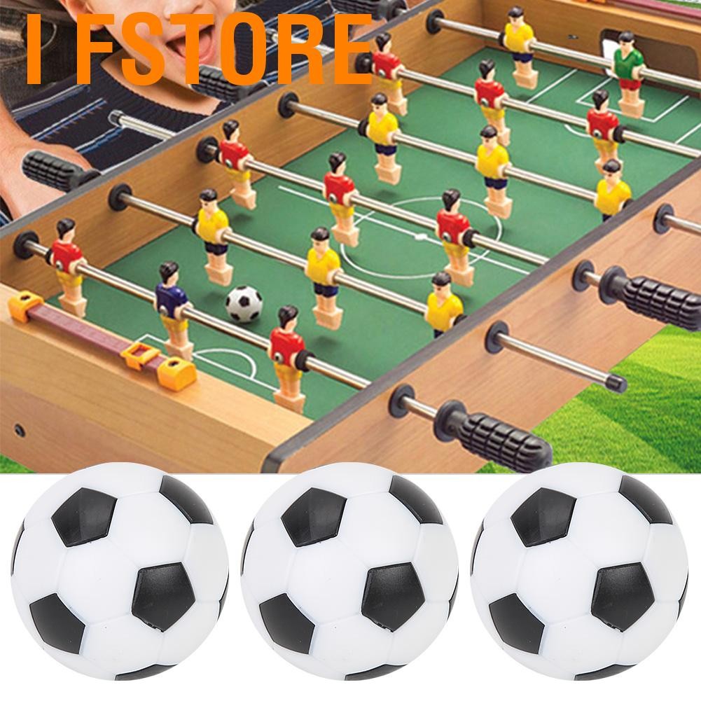 I Fstore Dauerhaft Mini Foosball Ball Plastic สีขาวขาวสำหรับผู้ที่ชื่นชอบฟุตบอล (4 ชิ้น)