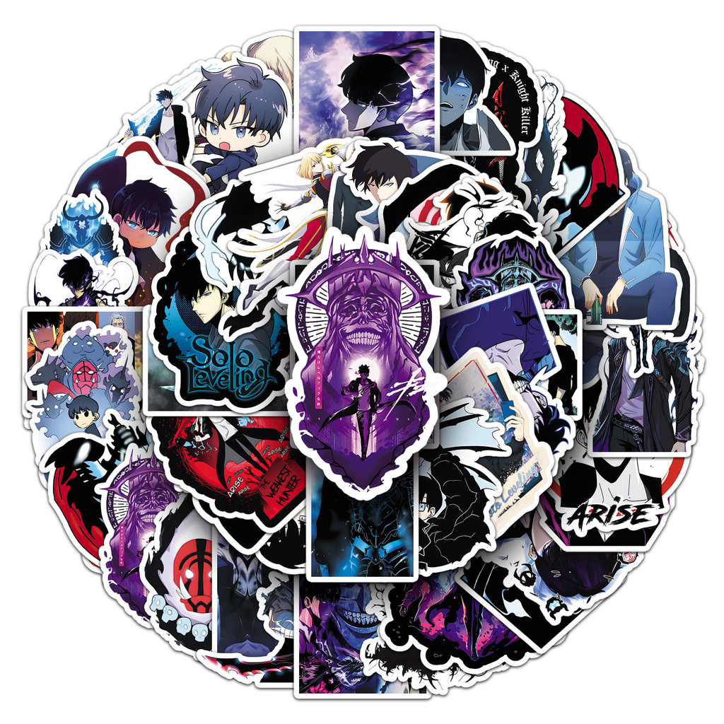 🎭พร้อมส่ง🎭 50แบบ Sticker การ์ตูน Solo Leveling korea comic Anime Cartoon - รูปที่ 3