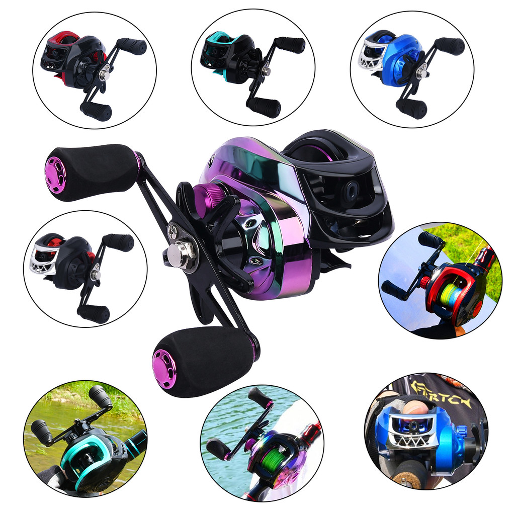 FRRTC ลากสูงสุด 10KG Baitcasting Reel 7.2:1 อัตราทดเกียร์แม่เหล็กเบรคสำหรับ낚시