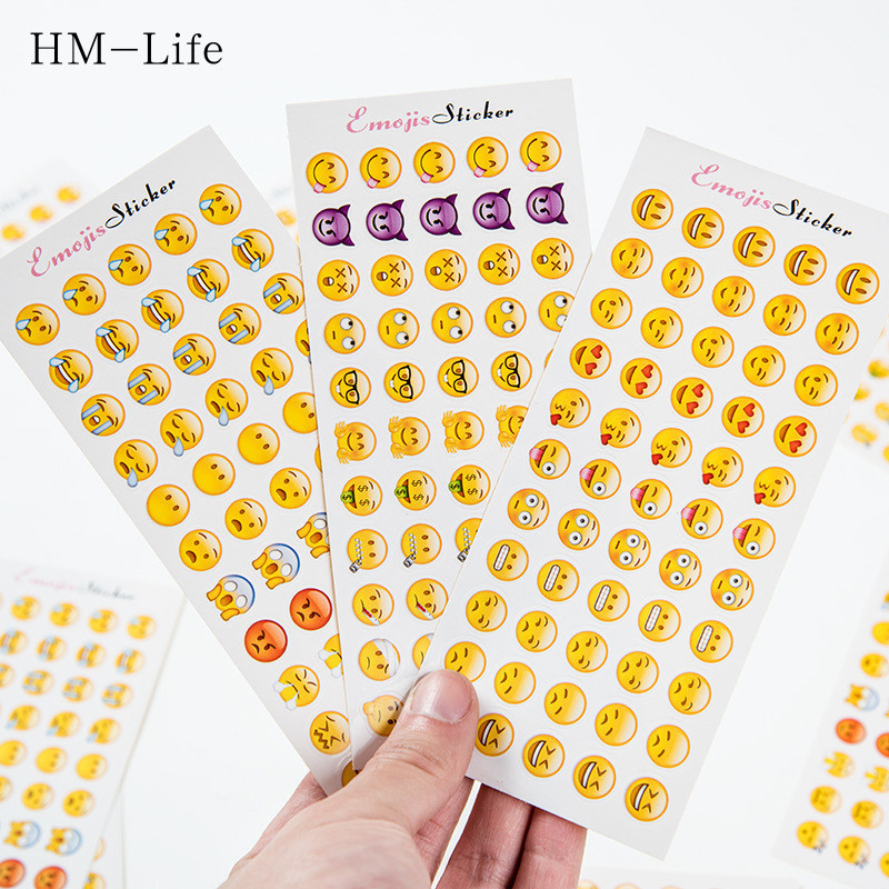 สติ๊กเกอร์อิโมจิ 12 ชิ้น สติ๊กเกอร์สติ๊กเกอร์ติดดาว 660 ชิ้น สติ๊กเกอร์ติดเครื่องเขียน (ในสต็อกเพียงพอ) BS57