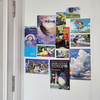 15 แผ่น / ชุดมิยาซากิอะนิเมะ ins ลมวินเทจผนังสติ๊กเกอร์ห้องพ…