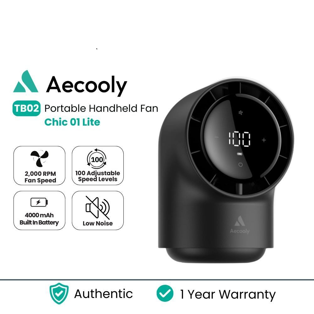 Aecooly พัดลมตั้งโต๊ะความเร็วสูง Chic 01 Lite - ความจุแบตเตอรี่ 4000mAh TB02