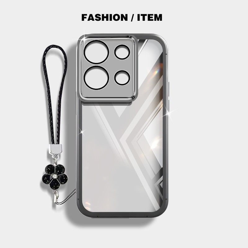 ปลอก Infinix Zero 40 4G 5G Zero 30 4G 5G GT 10 Pro GT 20 Pro GT 30 Pro ซิลิโคนกันกระแทกนุ่มป้องกันกล้องเคสโทรศัพท์พร้อมเชือกแขวนดอกไม้