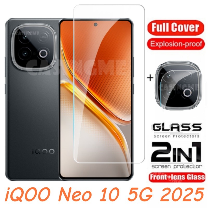 สําหรับ Vivo iQOO NEO 10 5G 2025 กระจกนิรภัย Flim สําหรับ iQOO Neo10 NEO 10 iqooNeo10 Neo10 10Neo 5G 2025 ด้านหน้าฟิล์มกลับเลนส์แก้วกลับกล้องเลนส์ป้องกันหน้าจอ