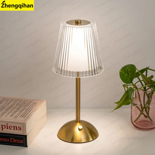 โคมไฟตั้งโต๊ะ นํา แบบชาร์จไฟได้ไร้สายสัมผัสไฟกลางคืนร้านอาหา…