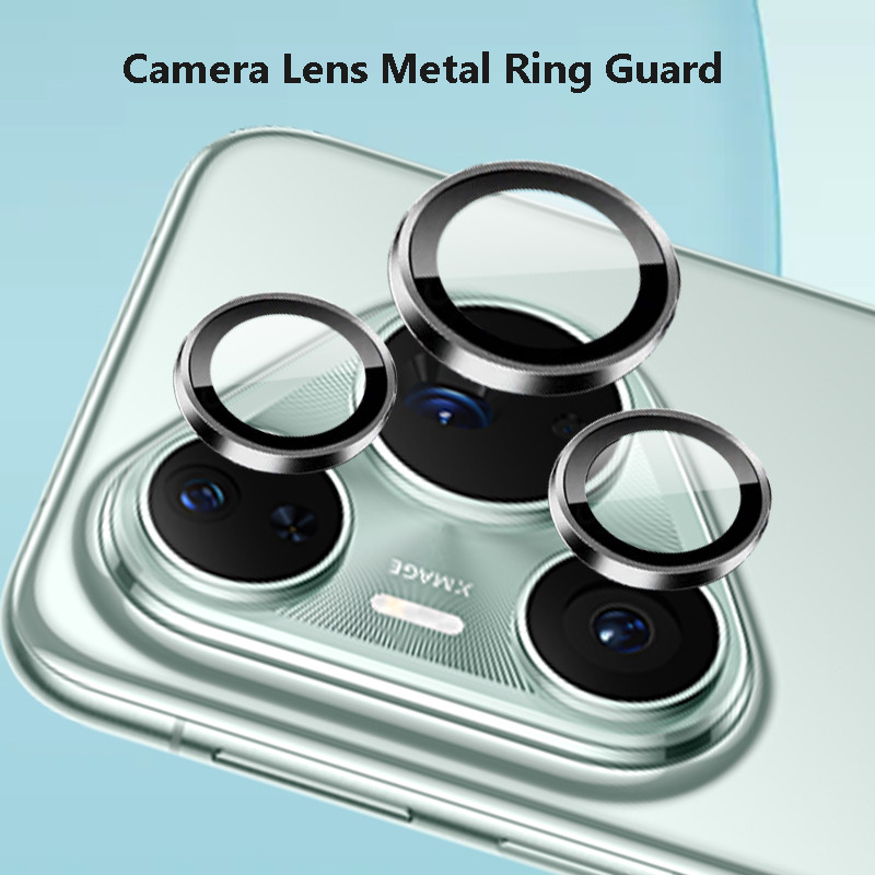 (1 แพ็ค = 3 แหวน) สําหรับ Huawei Pura 80 70 P80 P70 Pro Plus Ultra Thin Clear เลนส์กล้องป้องกันแหวนโลหะกระจกนิรภัยฟิล์มฝาครอบหมวก