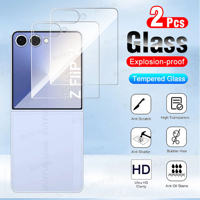 2pieces Full cover External Screen Protector Tempered Glass For Samsung Galaxy Z Flip 7 5G ZFlip7 zF