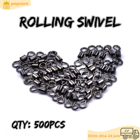 500 ชิ้นขายส่ง Kili Kili ตกปลา Rolling Swivel SW