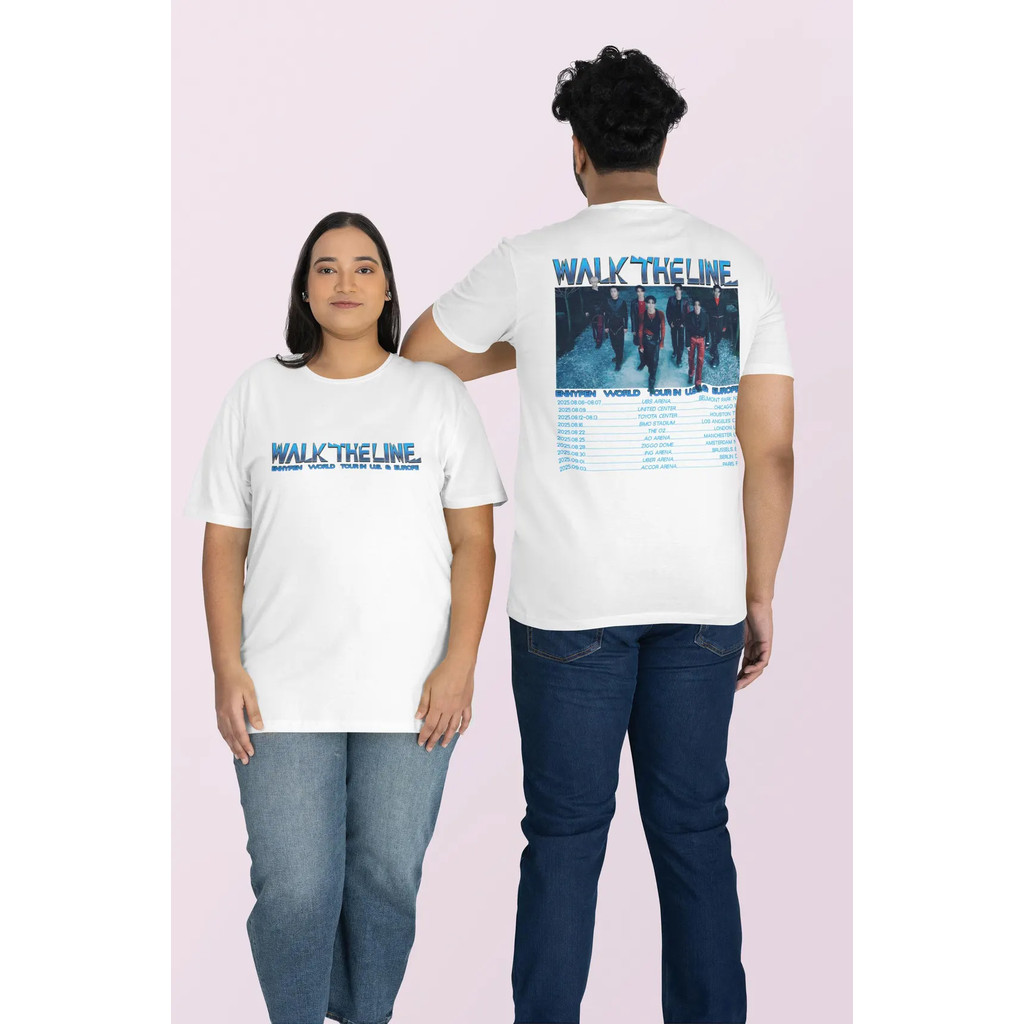 ENHYPEN Walk The Line World Tour เสื้อยืด, Enhypen เสื้อเดินเส้นEnhypenเสื้อEnhypen WorldTourในสหรัฐ