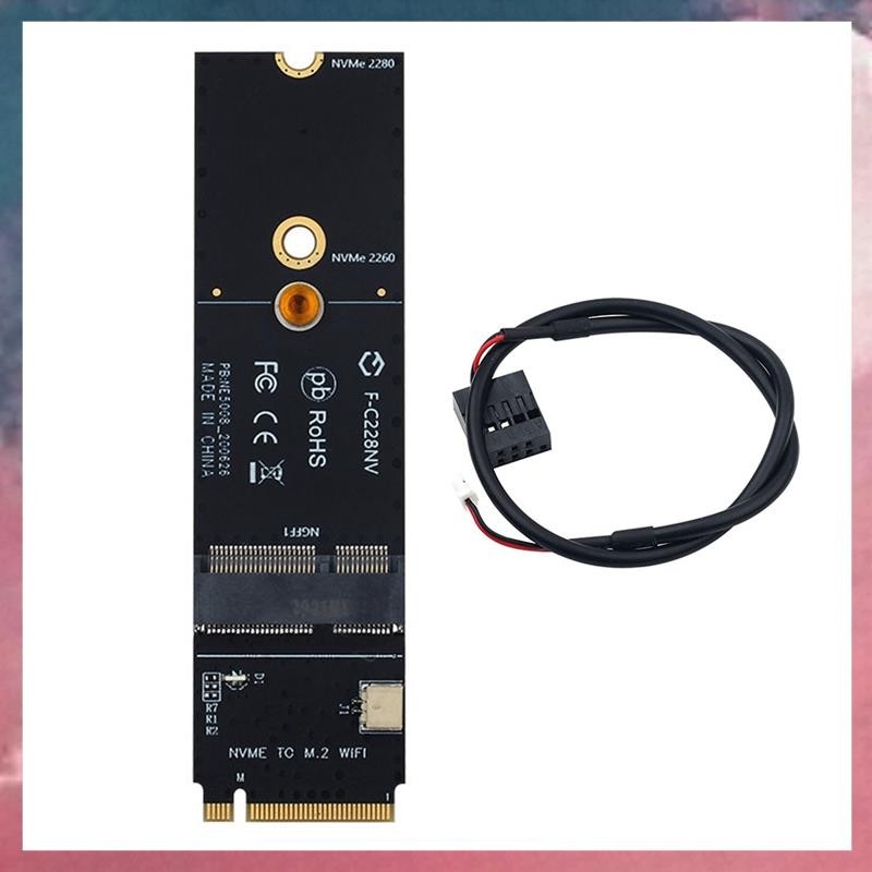 อะแดปเตอร์ M.2 Wifi อะแดปเตอร์บลูทูธอะแดปเตอร์สําหรับ AX200 9260AC