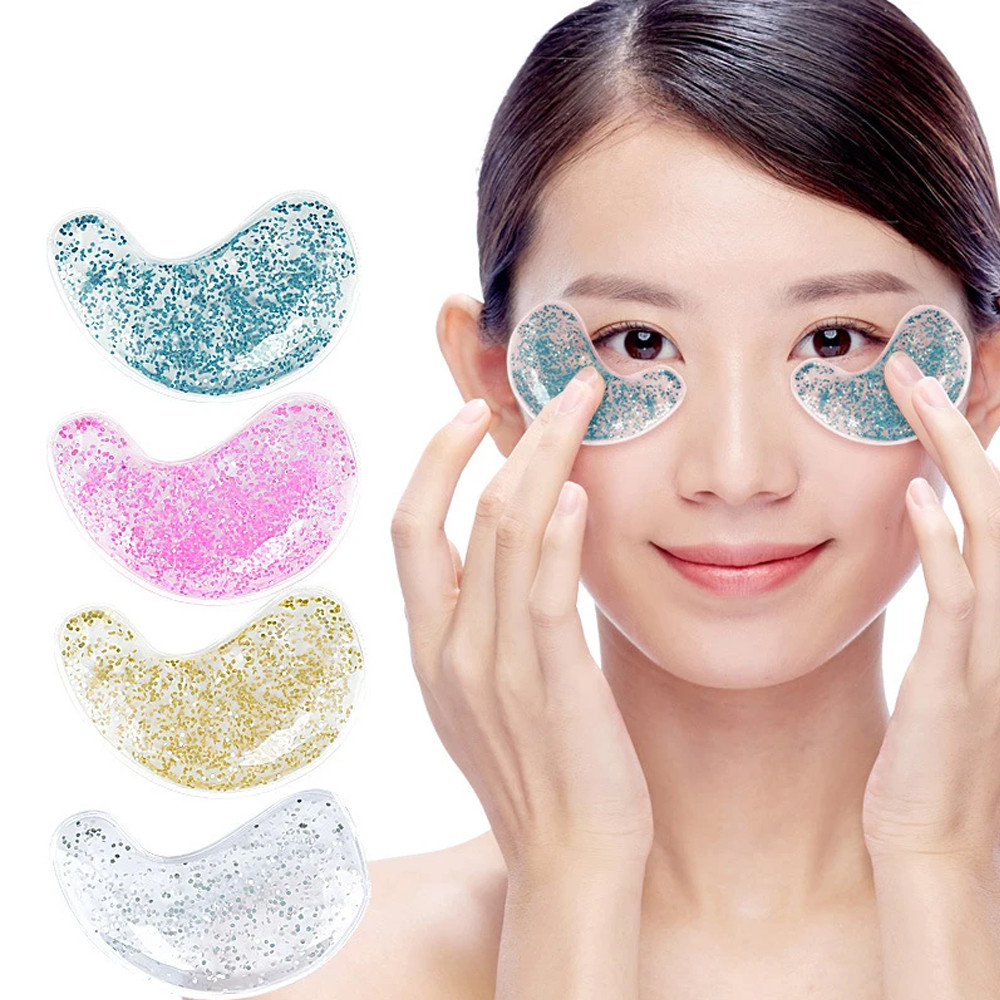 Gel Eye Bag Patch Reusable Gel Eye Ice Pack Hot Cold Eye Patch Reusable Gel Eye Cooler Heater Patch 