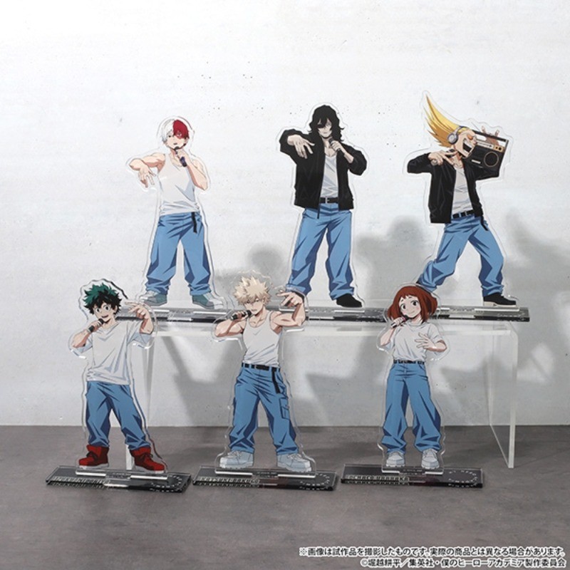 My Hero Academia แผ่นตกแต่งโต๊ะ Rock นักร้องขาตั้งปัจจุบัน Mic คอลเลกชันเครื่องประดับ Accesorios Aiz