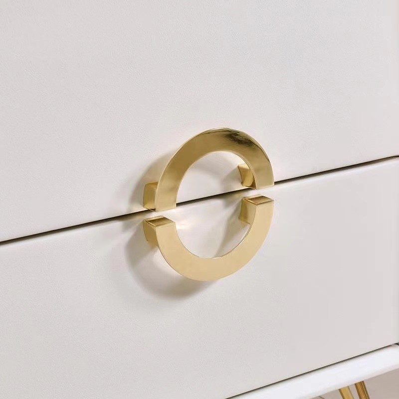 96mm Gold Black Long Cupboard Handles มือจับประตูรูปครึ่งวงกลม